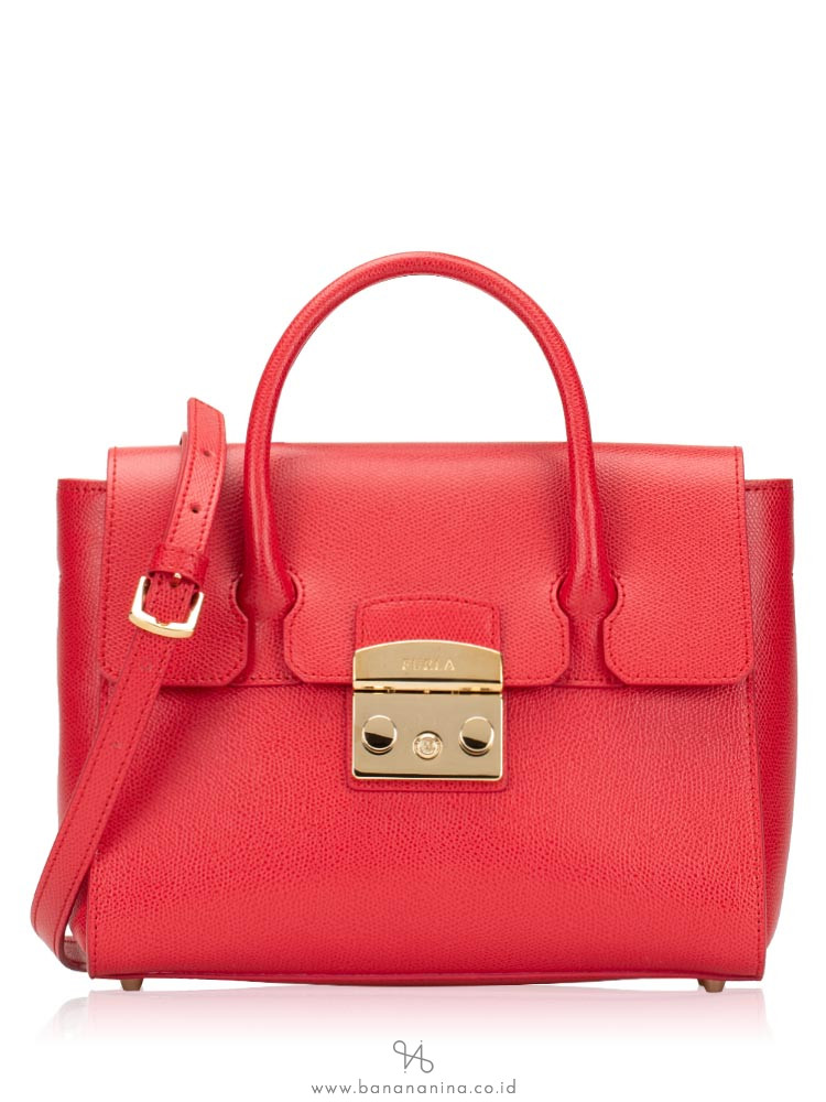 FURLA Metropolis Small Top Handle Satchel Ruby