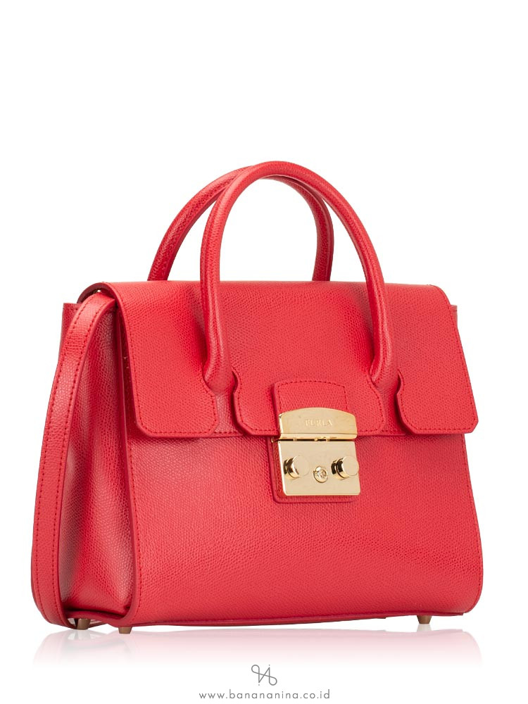 FURLA Metropolis Small Top Handle Satchel Ruby