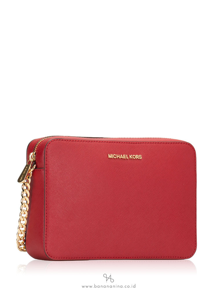 MICHAEL KORS Jet Set Item Large Crossbody Scarlet