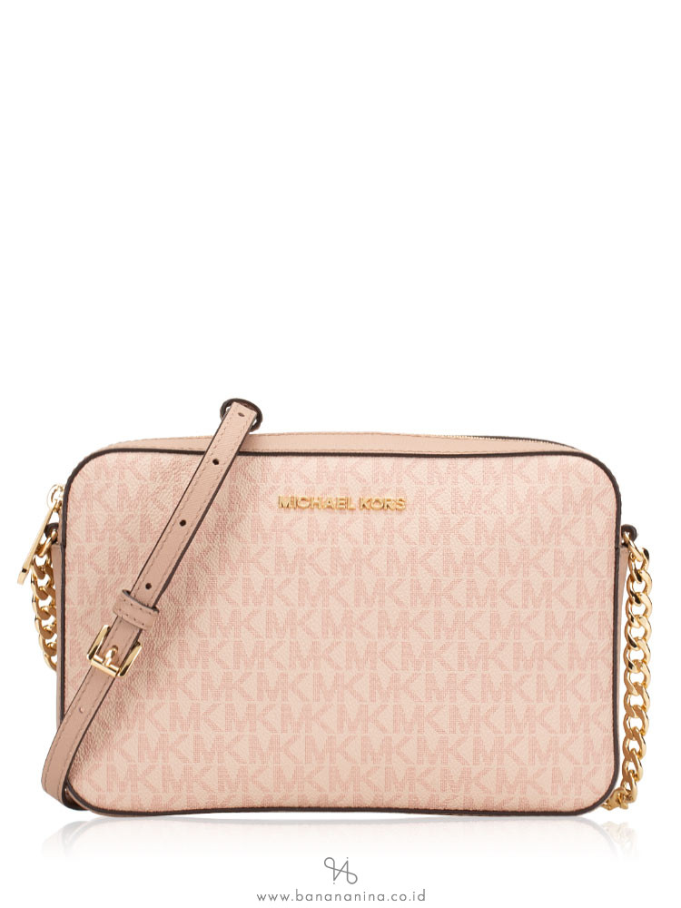 MICHAEL KORS Jet Set Signature Large Crossbody Fawn Ballet