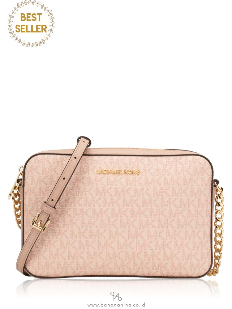 MICHAEL KORS Jet Set Signature Large Crossbody Fawn Ballet