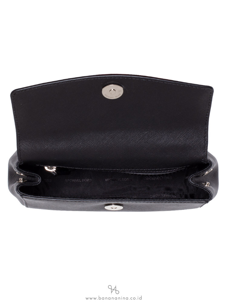 MICHAEL KORS Ava Xs Jewel Top Handle Crossbody Black Silver
