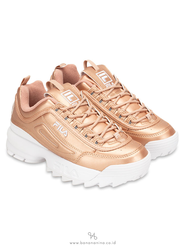 FILA Disruptor 2 Sneakers Rosegold White Sz 5