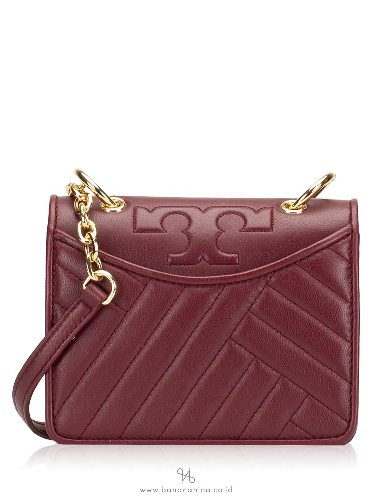 TORY BURCH Alexa Mini Shoulder Bag Imperial Garnet
