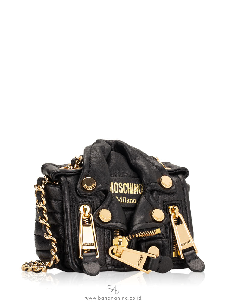 MOSCHINO X H&M Small Biker Jacket Crossbody Black