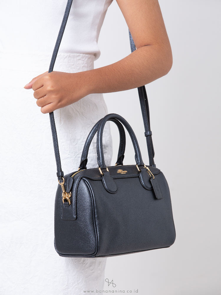 COACH 39706 Metallic Crossgrain Mini Bennett Denim