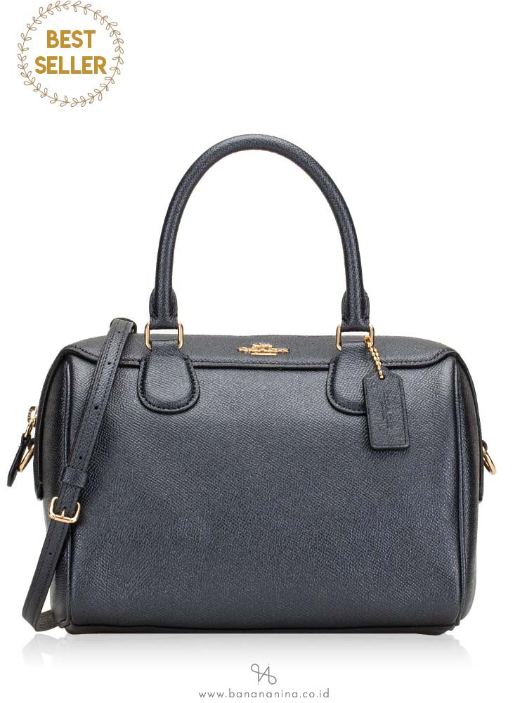 COACH 39706 Metallic Crossgrain Mini Bennett Denim