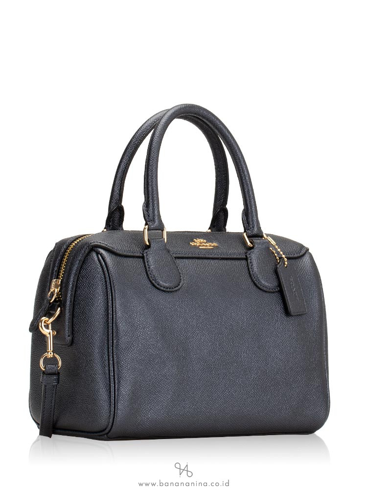 COACH 39706 Metallic Crossgrain Mini Bennett Denim