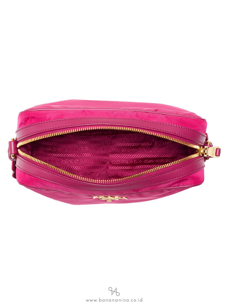 PRADA 1BH089 Tessuto Soft Calf Crossbody Ibisco