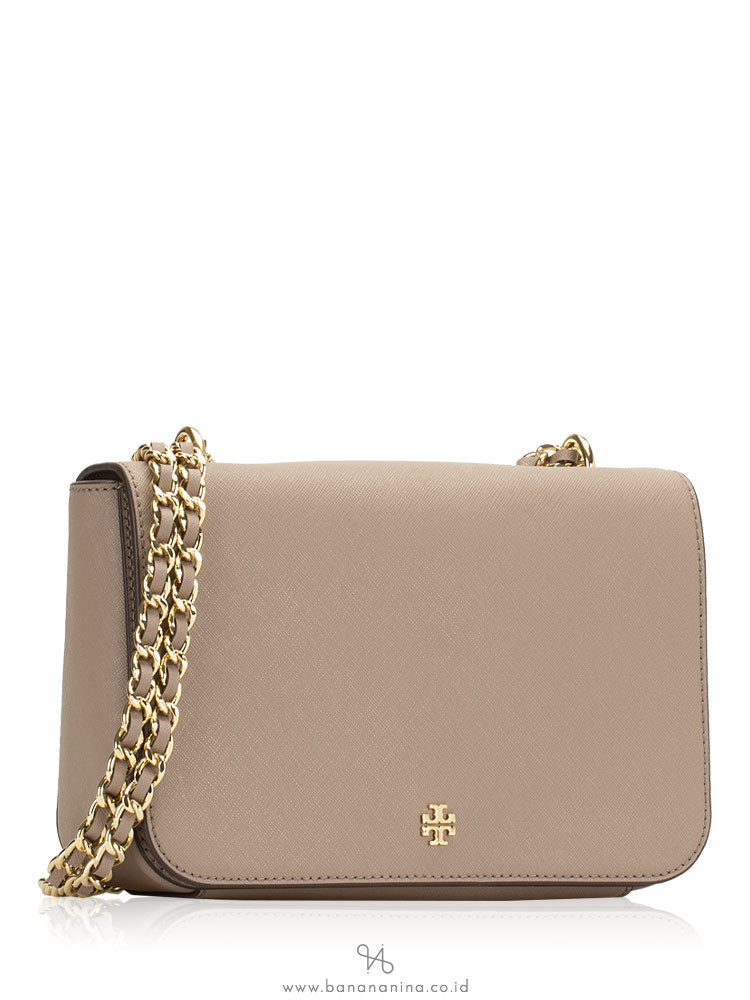 TORY BURCH Emerson Adjustable Chain Shoulder Bag French Gray