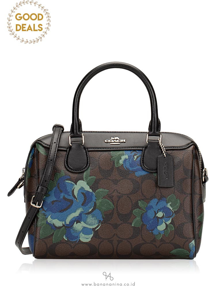 COACH 39962 Signature Jumbo Floral Mini Bennett Brown Black