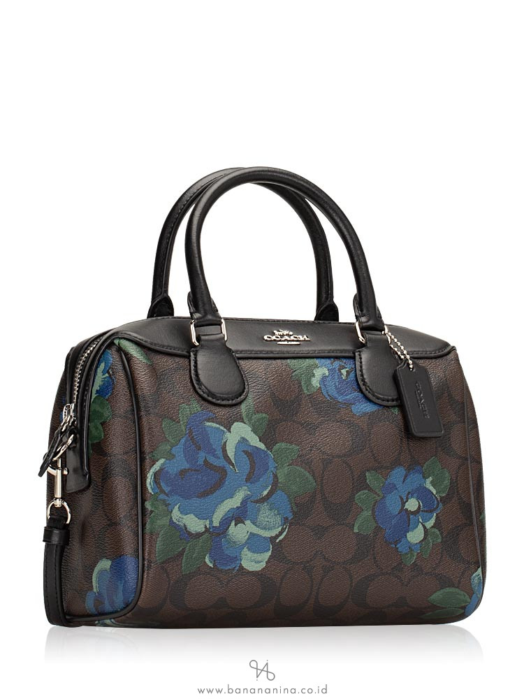 COACH 39962 Signature Jumbo Floral Mini Bennett Brown Black
