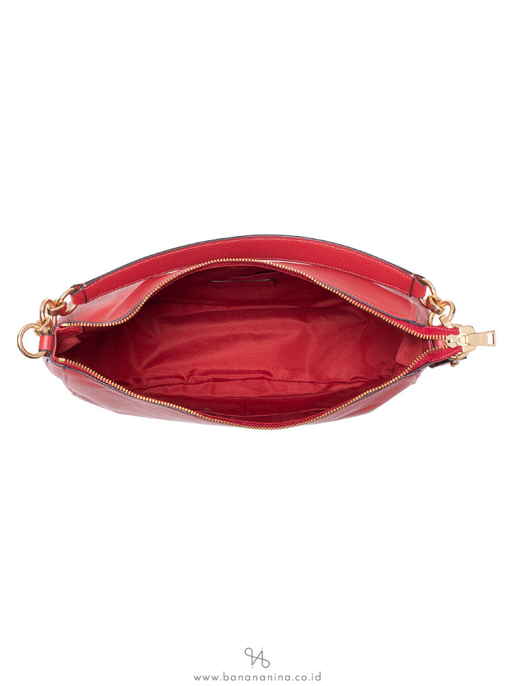 COACH 31399 Pebbled Leather Elle Hobo Ruby