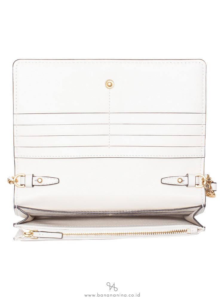 TORY BURCH Fleming Printed Flat Wallet Crossbody Happy Times
