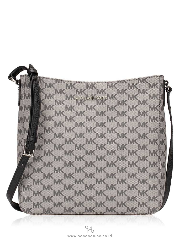 MICHAEL KORS Jet Set Monogram Travel Large Messenger Black