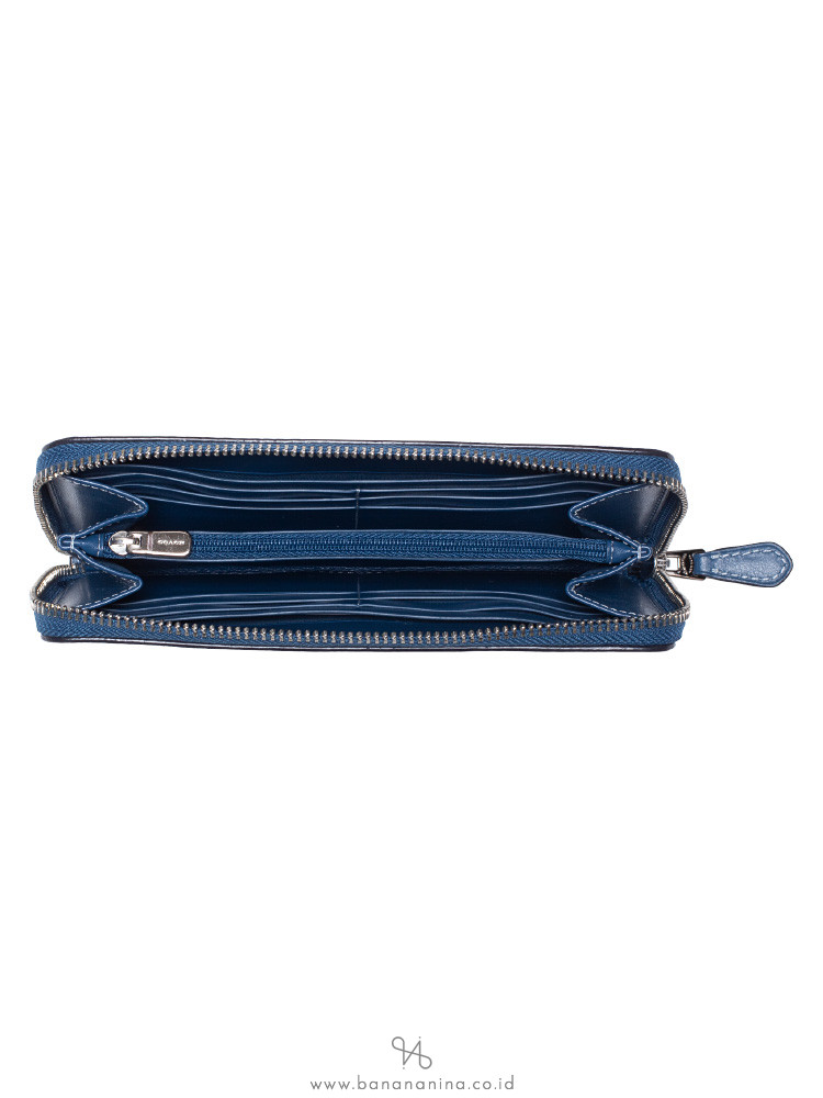 COACH 26784 Signature Souvenir Embroidery Zip Wallet Denim
