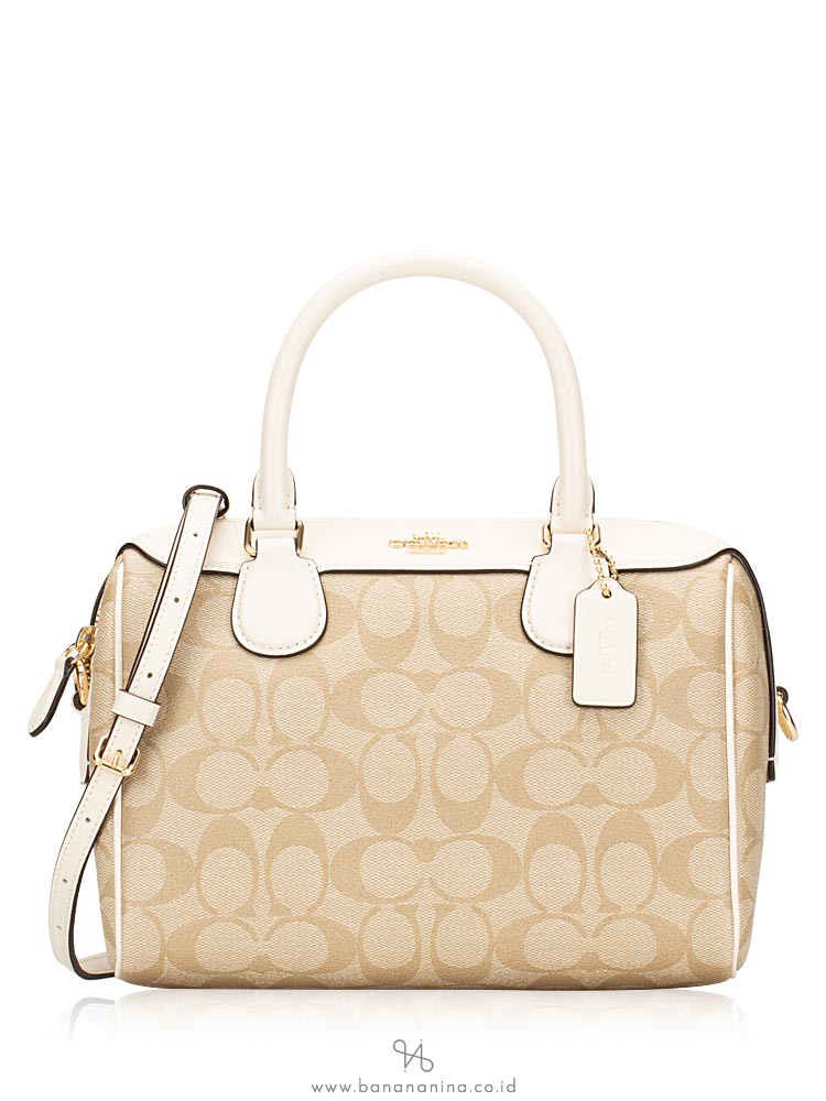 COACH 32203 Signature Mini Bennett Satchel Light Khaki Chalk