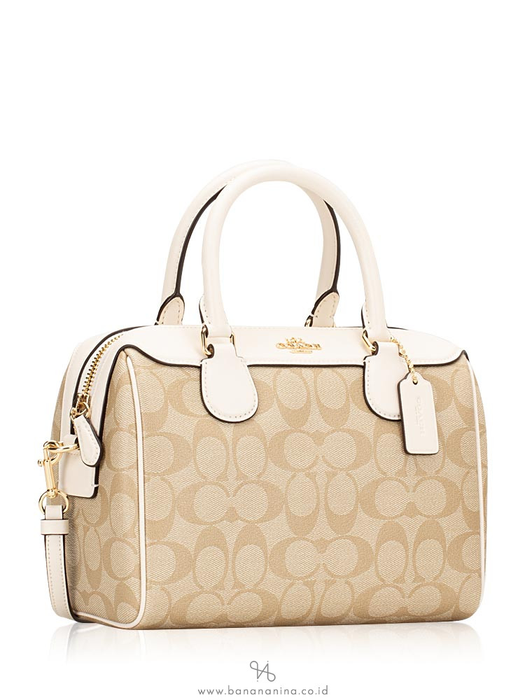 COACH 32203 Signature Mini Bennett Satchel Light Khaki Chalk