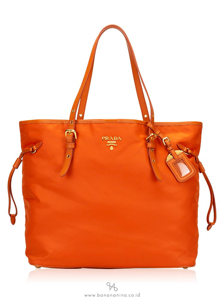 PRADA BR4997 Tessuto Saffiano Tote Papaya