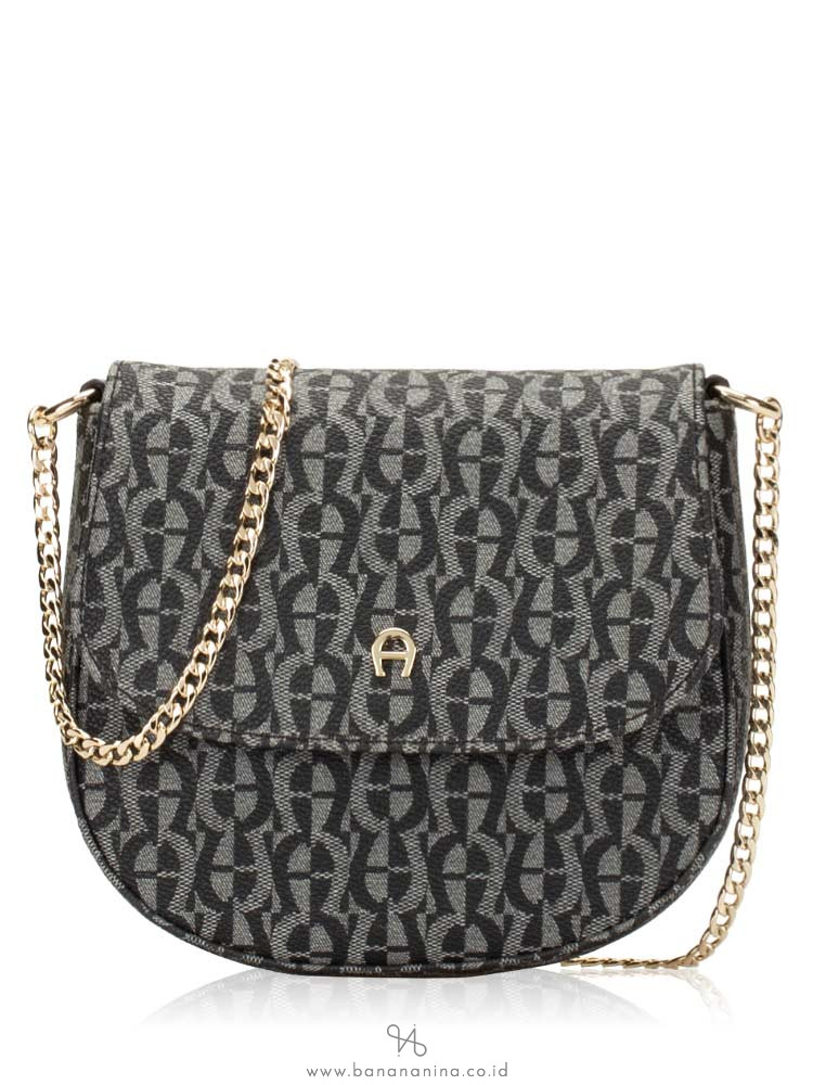 AIGNER Zoe Signature Chain Crossbody Black