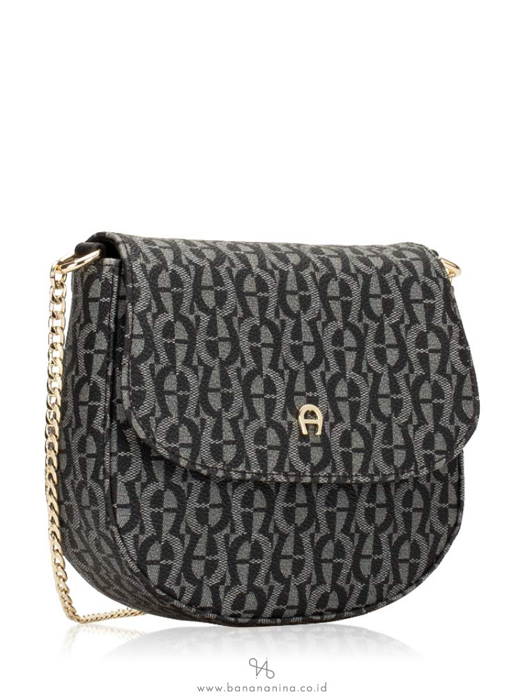 AIGNER Zoe Signature Chain Crossbody Black
