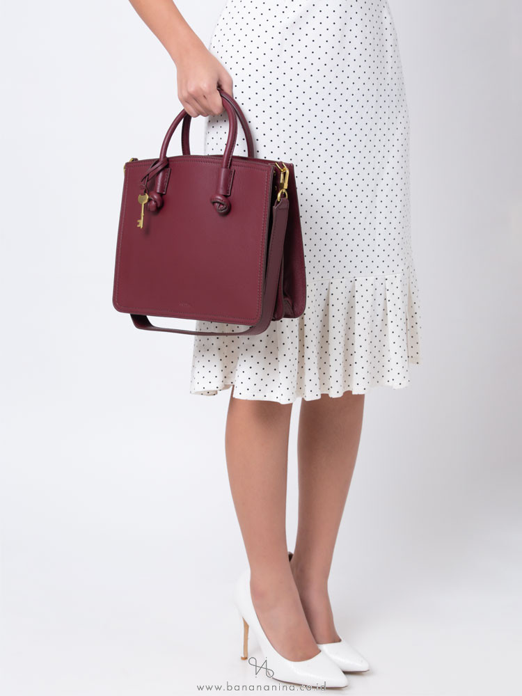FOSSIL SHB2042607 Skylar Satchel Cabernet