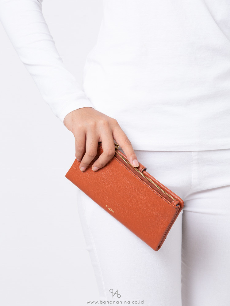 FOSSIL SWL2060861 Lainie Zip Wallet Terracotta