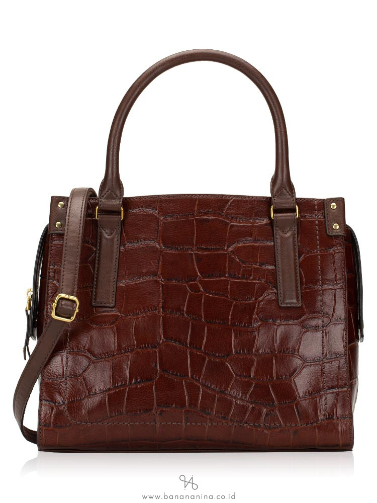 FOSSIL SHB1958204 Claire Croco Satchel Brown