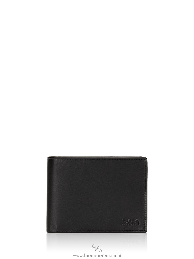 HUGO BOSS Men Arezzo Leather Bifold Wallet Black