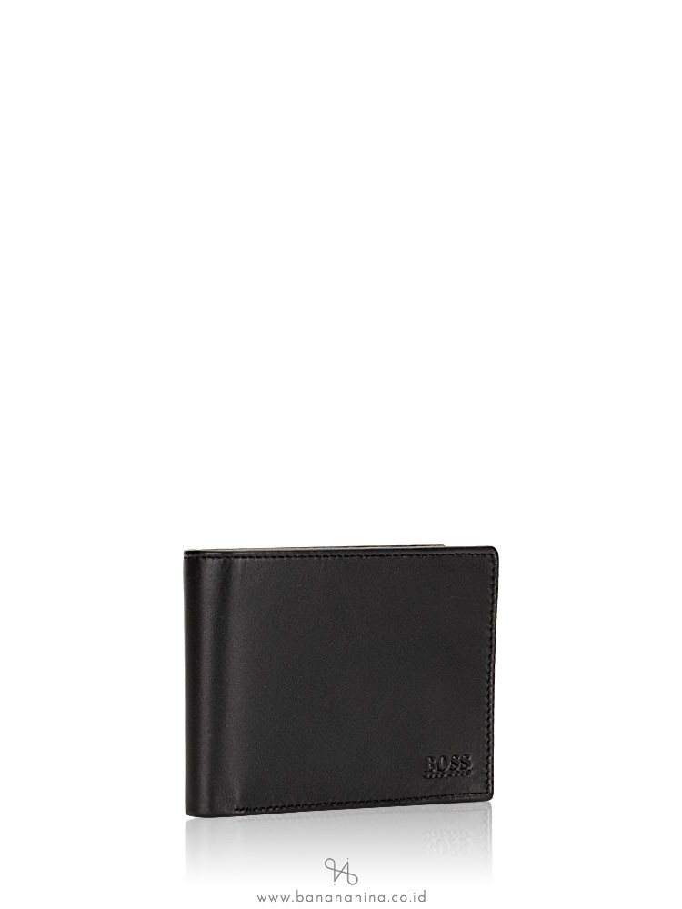 HUGO BOSS Men Arezzo Leather Bifold Wallet Black