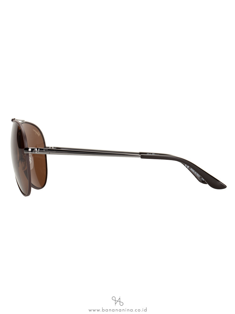 SALVATORE FERRAGAMO SF131S Aviator Brown Gunmetal