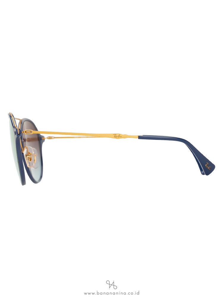 RAY-BAN RB4287 Polarized Mirror Sunglasses Rosegold Blue