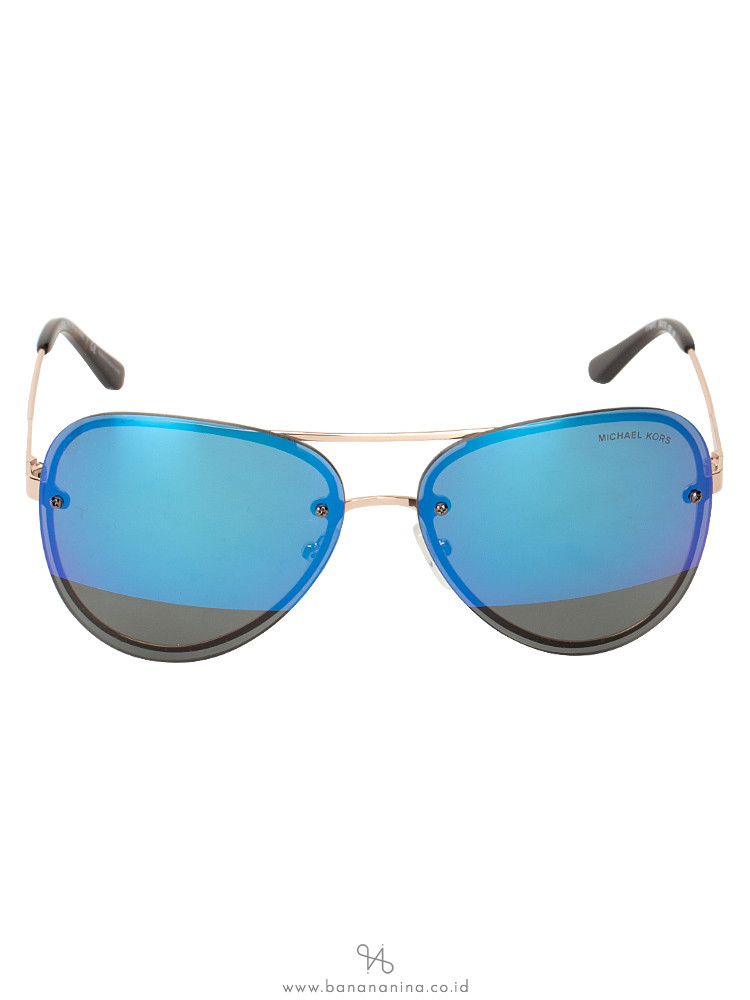 MICHAEL KORS MK1026 La Jolla Aviator Mirror Sunglasses Blue