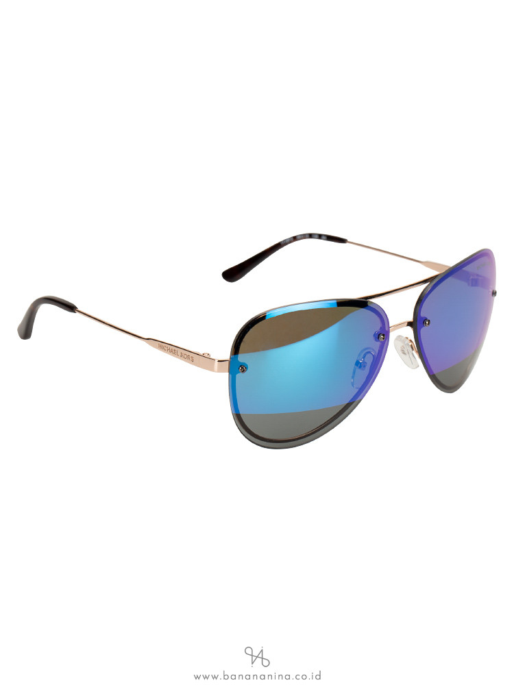 MICHAEL KORS MK1026 La Jolla Aviator Mirror Sunglasses Blue