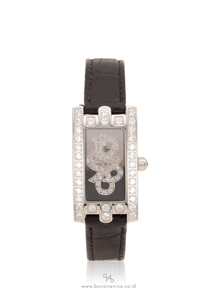 TEIWE TW3065B Crown Leather Strap Black