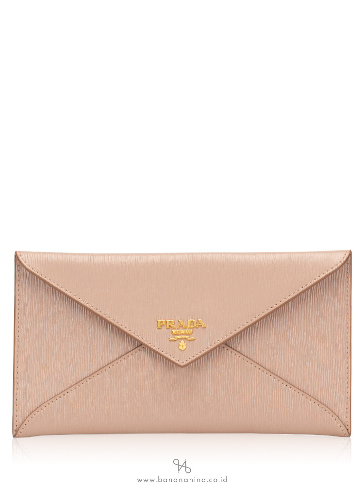 PRADA 1MF175 Vitello Move Envelope Wallet Cammeo