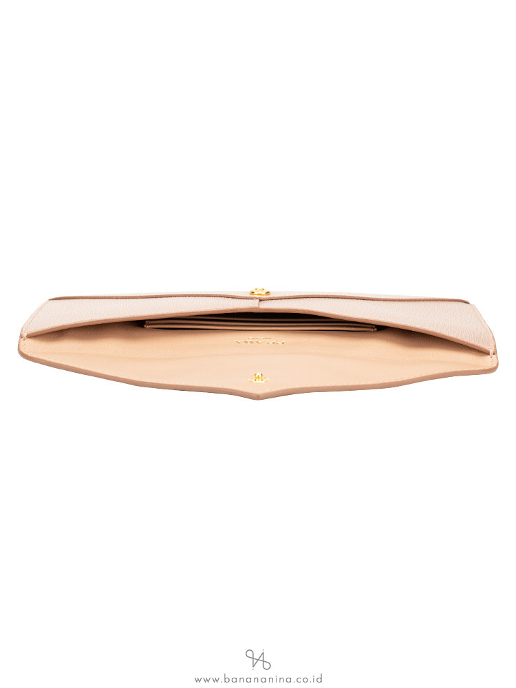 PRADA 1MF175 Vitello Move Envelope Wallet Cammeo