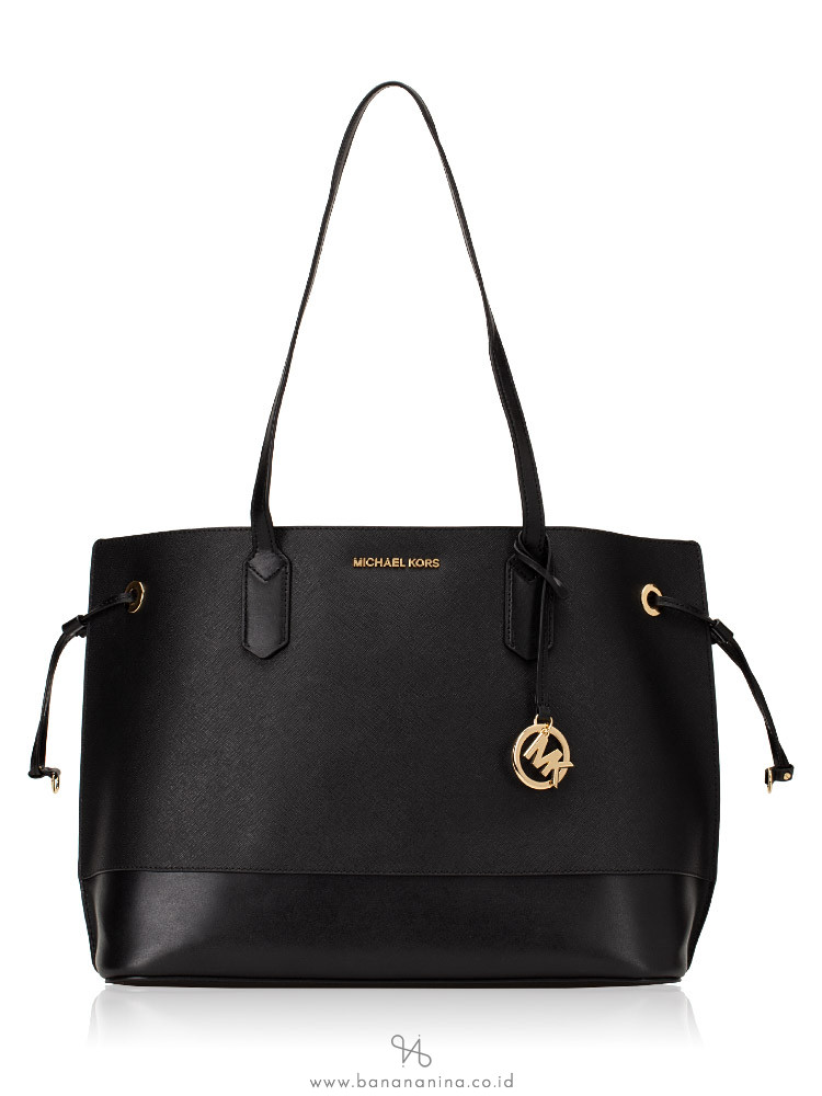 MICHAEL KORS Trista Large Drawstring Tote Black