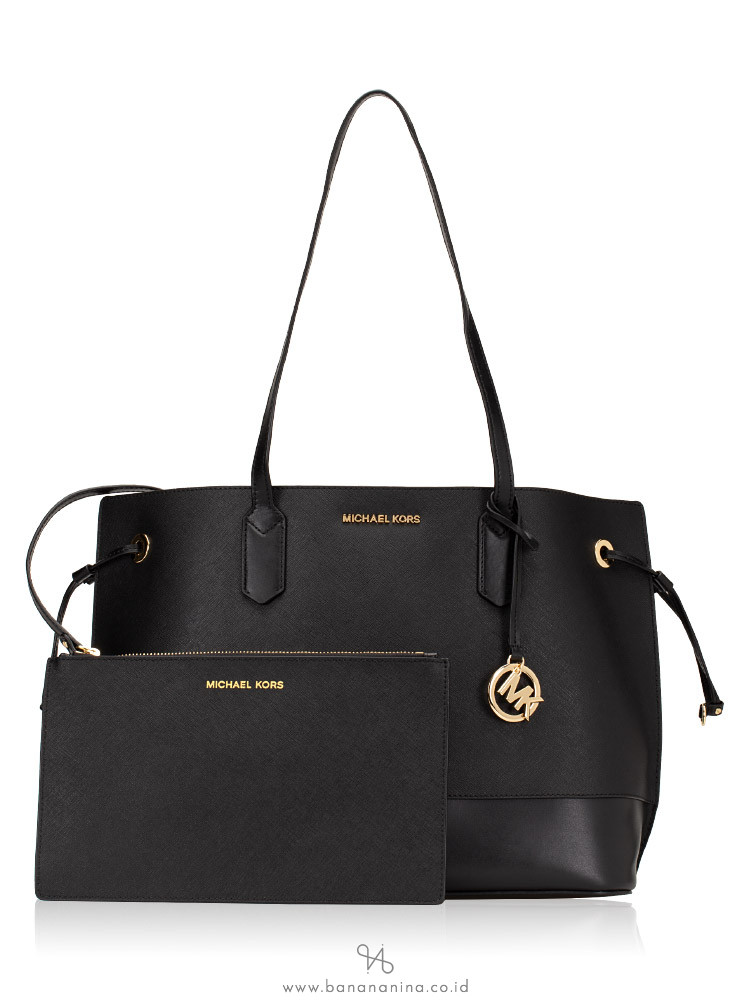 MICHAEL KORS Trista Large Drawstring Tote Black