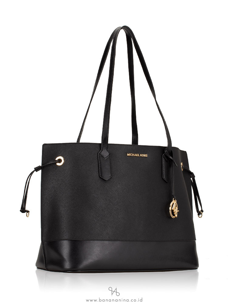 MICHAEL KORS Trista Large Drawstring Tote Black