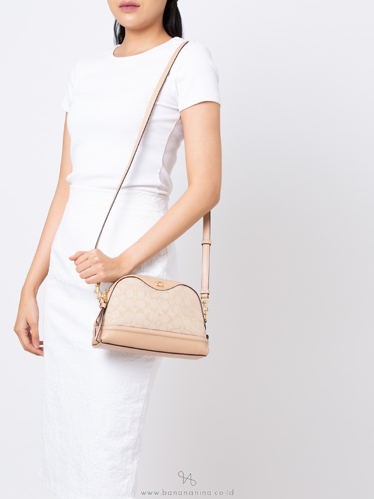 COACH 38113 Signature Ivie Crossbody Light Khaki Beechwood