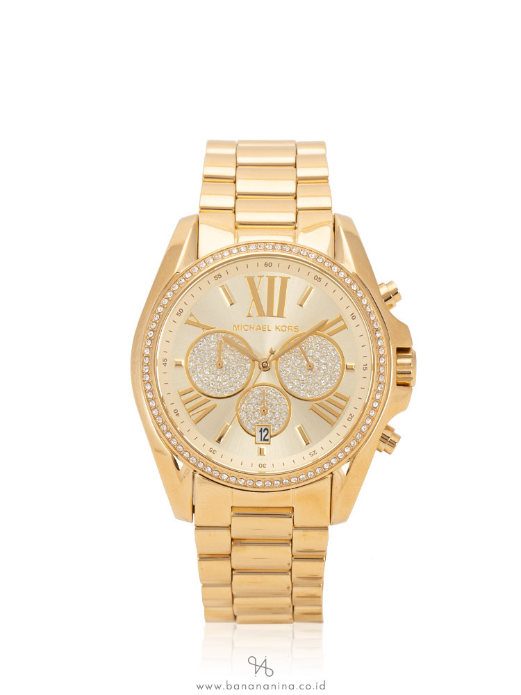MICHAEL KORS MK6538 Bradshaw Pave Chronograph Stainless Gold