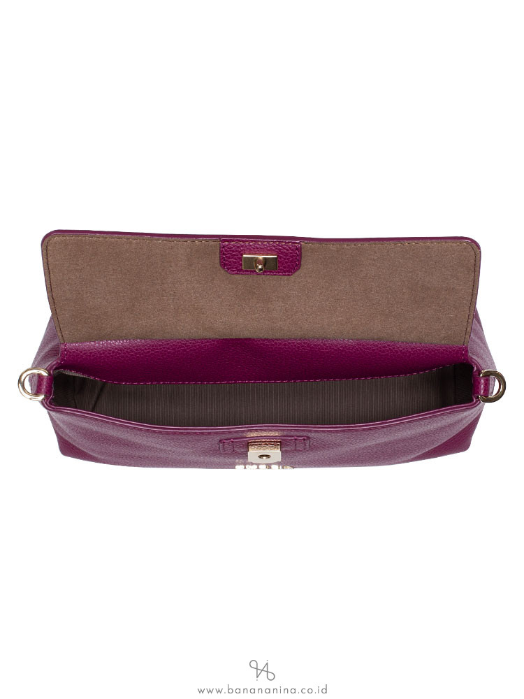 FURLA Niki Leather Small Satchel Amarena