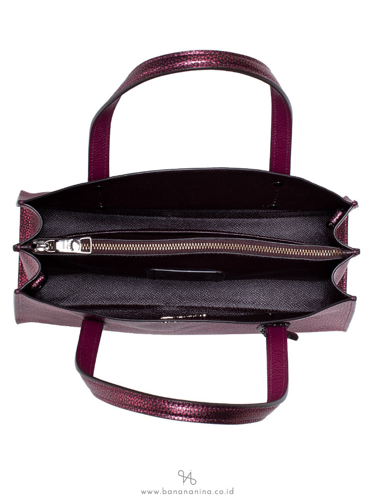 COACH 35515 Metallic Leather Charlie 28 Berry Multi