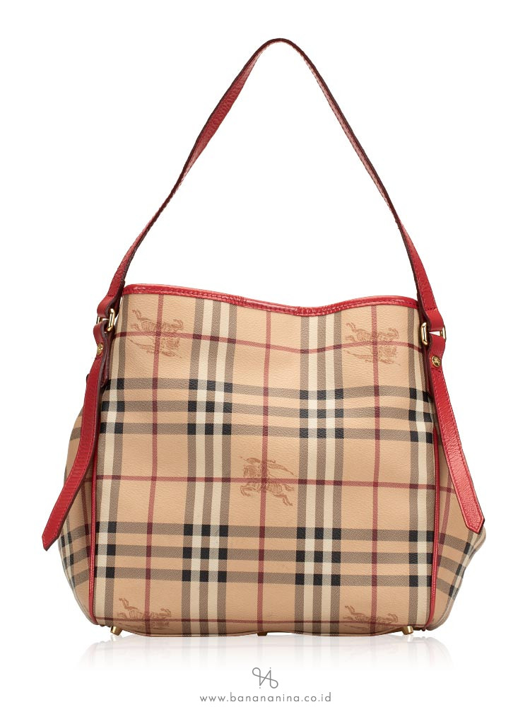 burberry large haymarket check tote bag