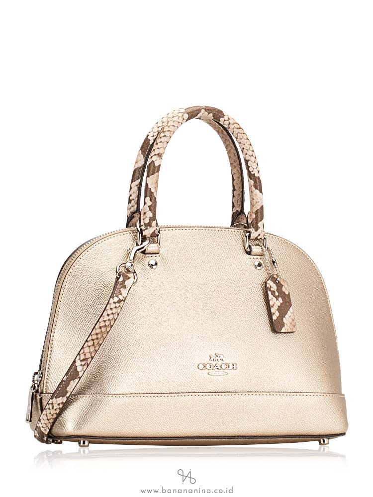 COACH 38057 Metallic Exotic Trim Mini Sierra Platinum