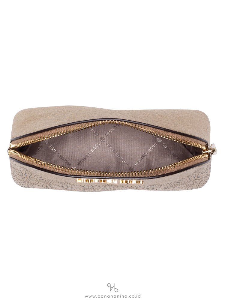 MICHAEL KORS Jet Set Perforated Large Pouch Gold