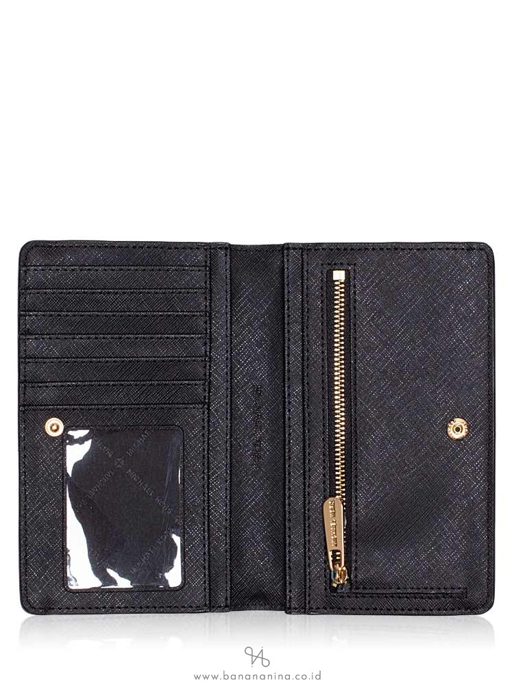 MICHAEL KORS Jet Set Saffiano Slim Bifold Wallet Black