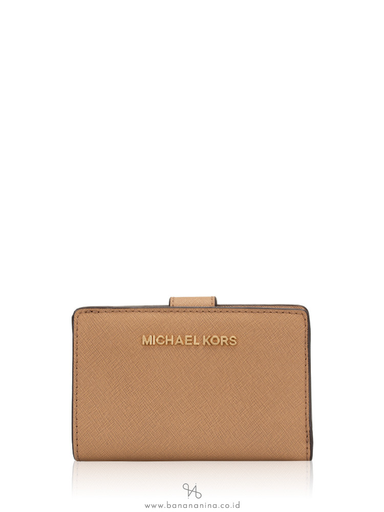 MICHAEL KORS Jet Set Bifold Zip Coin Purse Dark Khaki