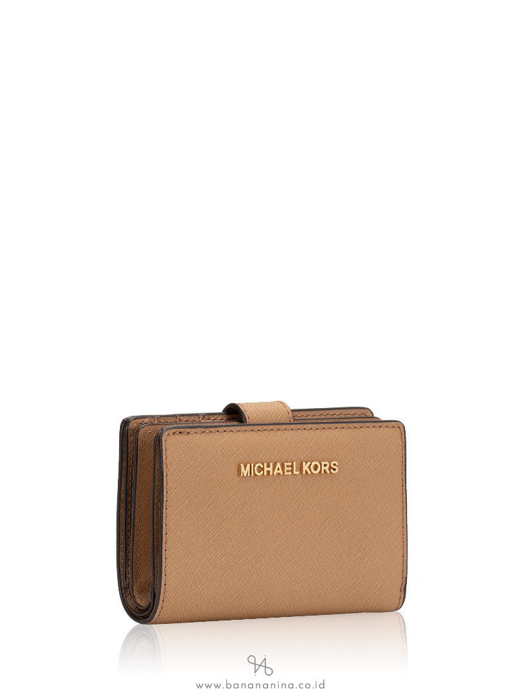 MICHAEL KORS Jet Set Bifold Zip Coin Purse Dark Khaki